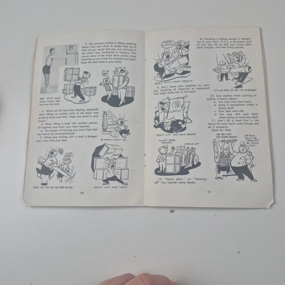 1964 paper booklet‎ Great Northern Railroad Employee Safety care of the Back
